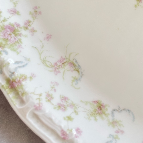 Vtg Haviland France Limoges Schleiger 57 Floral Oval Platter Serving Dish c1931 - Picture 3 of 8